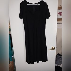 Eloquii notch neckline black dress